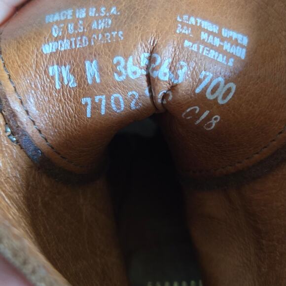 Frye Sabrina 6G Lace Up Distressed Leather Cognac Boot Ankle Booties Size 7.5 - Picture 9 of 10